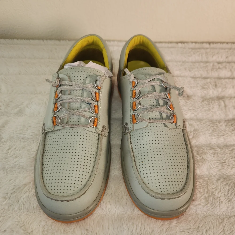 Nike Mad Jibe (313264-081) Gray Orange Retro Boat Shoes Men Size 7.5